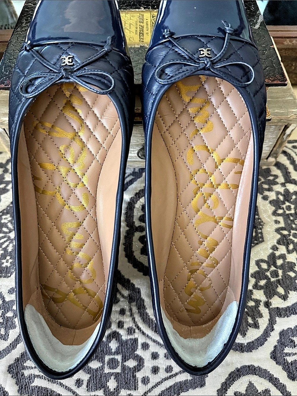 Sam Edelman Quilted Ballet Flats Blue US 10